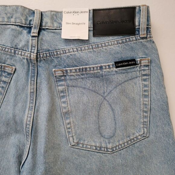 Calvin Klein Men's Slim-Straight Fit Stretch Jeans - Picture 6 of 7